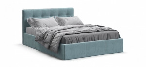 Кровать полутороспальная 140х200 Белла велюр Монолит аква