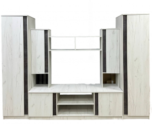 Гостиная Атлантида-5 дуб крафт белый 280х52х202