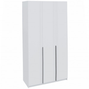 Шкаф распашной 3-х створчатый 3 ящика Ольга 6 белый 120х51х220