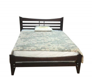 Кровать односпальная Богема плюс Фантазия темно-коричневая 140х200