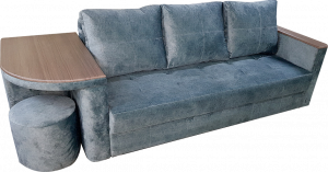 Диван прямой раскладной Гость синий 260см