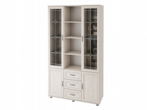 Гостиная витрина Классика анкор светлый/стекло 120х44х212