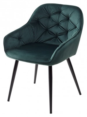 Стул BREEZE BLUVEL-78 GREEN/ черный каркас, велюр  М-CITY