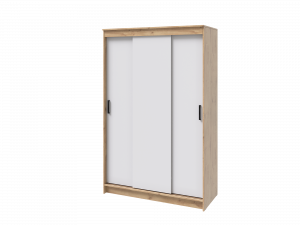 Шкаф-купе БРУНО 1 Дуб Вотан/Белый 131х50х200