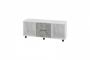 Тумба выкатная Либерти серый\графит  109х37х45