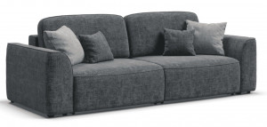 Диван прямой Kинг шенилл Смарт серый 250 см