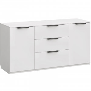Комод 3-ящика Чарли белый 140х46х71