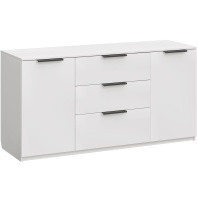 Комод 3 ящика белый 140х46х71