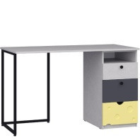 Стол письменный Сыр №17 Плуто/графит/желтый 120х58х75