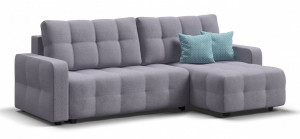 Диван угловой раскладной  Денди Еро Рогожка Mалмо платина 235х165