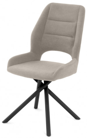 Стул кухонный Гавана поворотный серый велюр 50х57