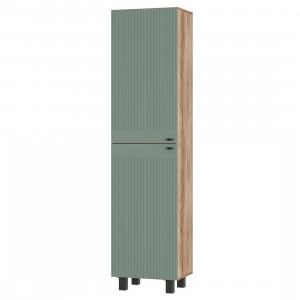 Шкаф распашной Пенал Олива  Дуб каньон  50х37х201