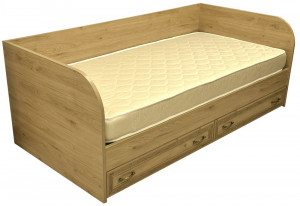 Кровать односпальная КР-1042  ясень светлый 90х190