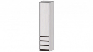 Пенал Бостон светлый с тремя ящиками анкор светлый 50х56х220