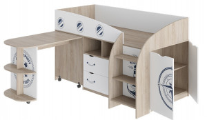 Кровать детская  Немо дуб Сонома\ белый  109х184х106