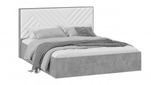 Кровать Хилтон (с подъемным механизмом) белый/серый