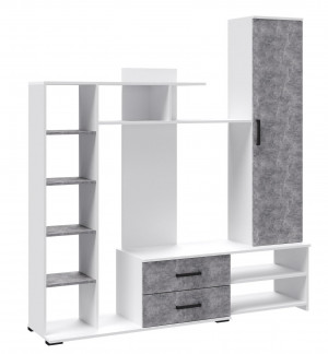 Гостиная Сидней Центральная секция белый/ателье светлое 200х185х43