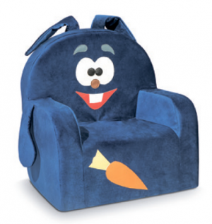 Кресло детское Крош синий 55х52
