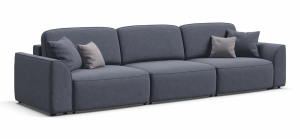 Диван прямой раскладной НПБ Кинг  MAX  шенилл серый  350 см