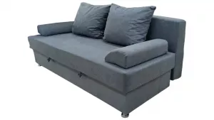 Диван прямой раскладной ППУ Озон велюр графит 190 см