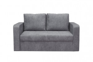 Диван прямой раскладной ППУ Баян серый плюш 145 см