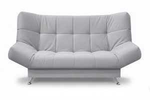 Диван прямой раскладной ППУ Клик-кляк серый велюр 190 см