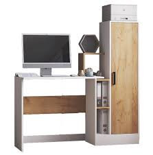 Стол компьютерный  СКМ-2 белый\дуб крафт золотой 135х60х135