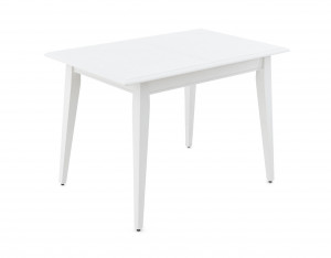 Стол кухонный раздвижной Сиена лайт из массива дерева белый 110х70х75