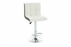 Стул барный с регулировкой высоты Олимп поворотный механизм на 360° кожзам комбинированный 43х43х116