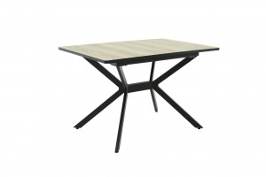 Стол обеденный раздвижной Дели бежевый стеклянный 110х70х75