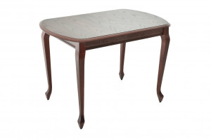 Стол обеденный раздвижной Прага из массива дерева коричневый 110х70х77