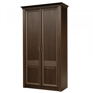 Шкаф для одежды двухдверный распашной ясень тёмный Орлеан 114см