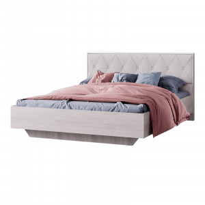 Кровать Кимберли ясень белый / белый глянец 160х200см