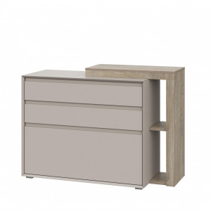 Комод Этна Дуб Эндгрейн/Кашемир 120х87х45
