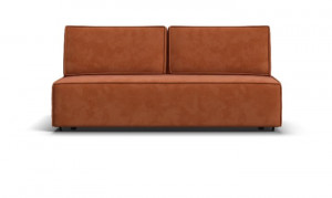 Диван прямой раскладной НПБ Норд Мини велюр алькантара оранж 203 см