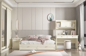 Спальный гарнитур подростковый Сиена береза бежевая