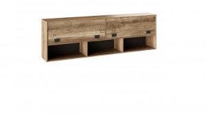 Шкаф настенный «Пилигрим» ( Каньон светлый, Фон серый)