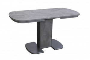 Стол кухонный раздвижной овальный  Элегант Цемент Светлый  110х70х142