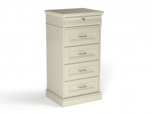 Комод высокий с 5 ящиков Сиена бежевый 55х47х110