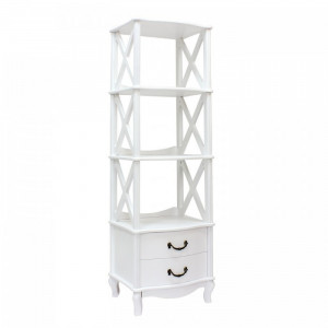 Этажерка 3-х ярусная Джульетта дуб молочный 50х41х163