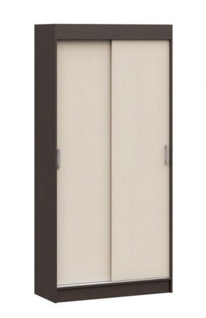 Шкаф-купе 2-х створчатый Евро Белфорт/Венге 100х42х210