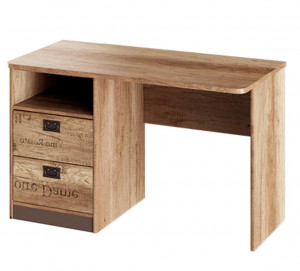 Стол с ящиками Пилигрим Дуб Каньон светлый 75х59х121