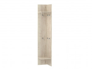 Полка угловая  Мале Дуб галифакс белый 35х38х200