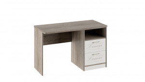 Стол с ящиками «Брауни» (Фон бежевый с рисунком/Дуб Сонома трюфель)