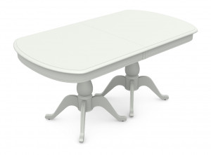 Стол обеденный раздвижной Фабрицио 2М из массива дерева белый 160х90х77