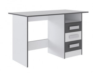 Стол письменный  Тэбби белый серый 124см