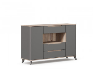 Тумба универсальная Стефания серый 140см