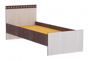 Кровать односпальная Ольга 13 Ясень анкор светлый/темный 90х200