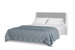 Кровать полутороспальная с ортопедическим основанием Акцент Белое сияние/Веллюкс 49 120х200