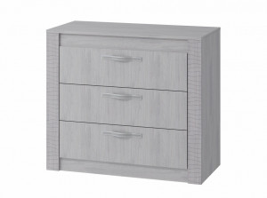 Комод 3 ящика Монако ясень белый 96х46х85